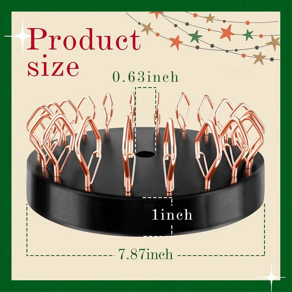 Christmas Tree Flagpole Topper Light Hook 20 Hooks Outdoor Holiday Lights